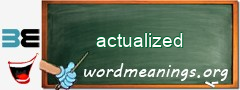WordMeaning blackboard for actualized